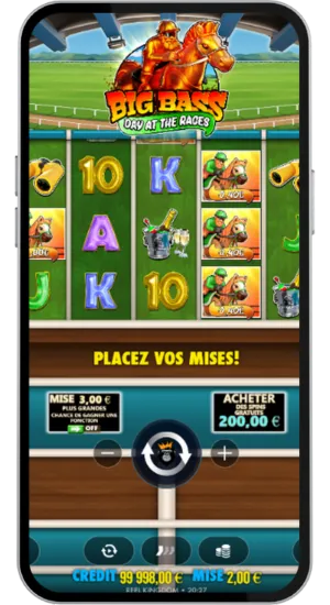 Tour de mise en cours avec symboles gagnants